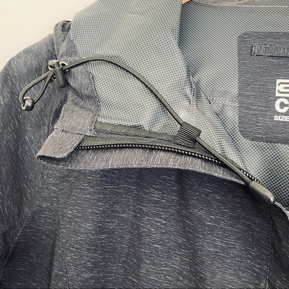 32 DEGREES COOL Gray Hooded Zip Up Rain Jacket S - Picture 7 of 11